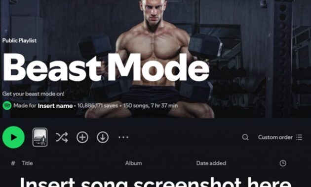 Gambar 1. Playlist workout spotify