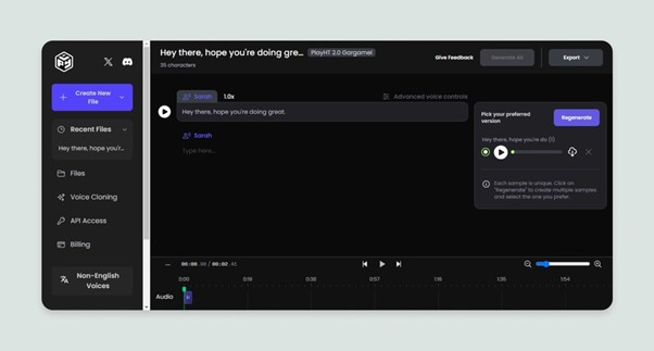 Gambar 1. Software AI voice generator