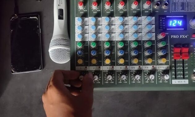 Gambar 2. Mikrofon wireless dan mixer profesional