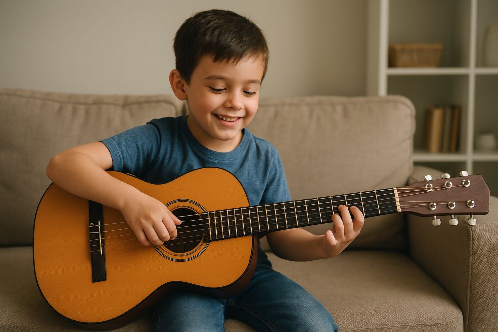 Anak Belajar Kunci Gitar