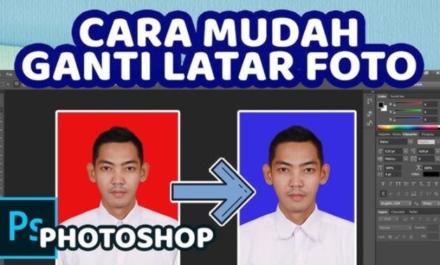 Gambar 1. Cara edit background foto photoshop