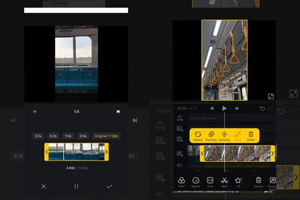 Gambar 1. Cara edit video aesthetic untuk Reels