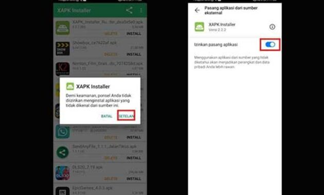 Gambar 4. Mengaktifkan sumber tidak dikenal