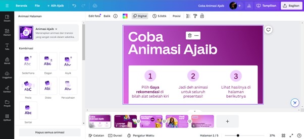 Gambar 1. Fitur unggulan canva AI untuk desainer pemula