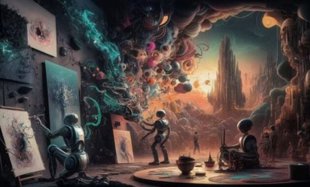 Gambar 2. Menjelajahi gaya gambar AI dan seni generatif komputer