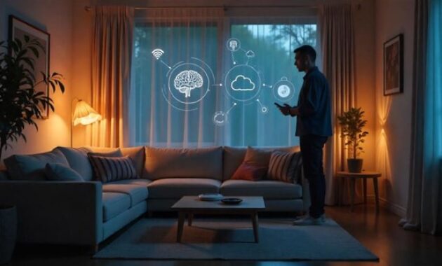 Gambar 1. Smart home dengan kontrol suara berbasis AI