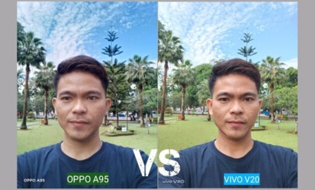 Gambar 1. Perbandingan OPPO vs Vivo kamera selfie