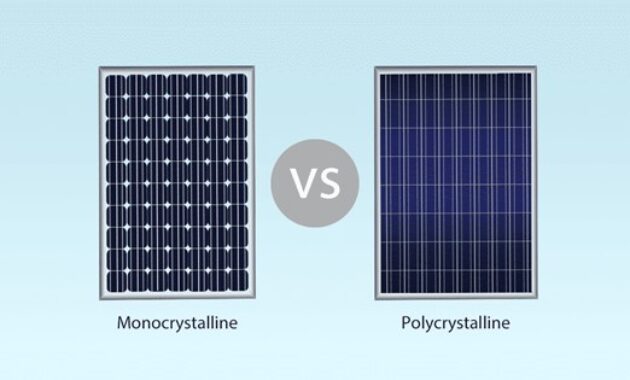 Gambar 1. Perbandingan panel surya monocrystalline vs poly