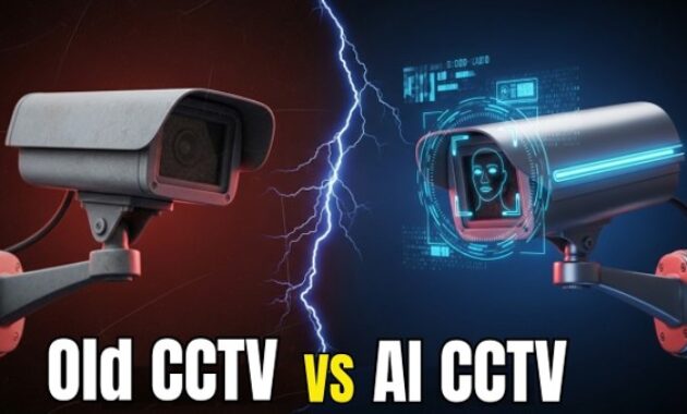 Gambar 1. Perbandingan CCTV AI dan CCTV biasa