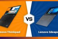 Gambar 1. Perbandingan Lenovo IdeaPad vs ThinkPad