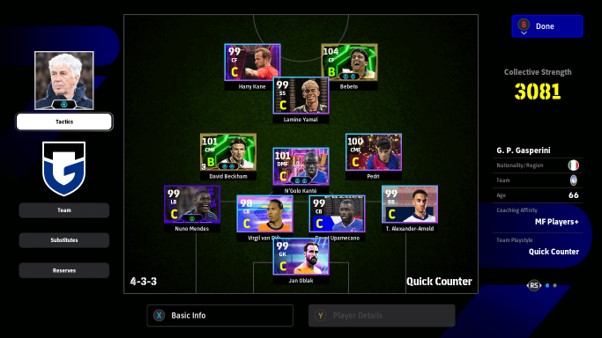 Gambar 1. Strategi formasi eFootball terbaik