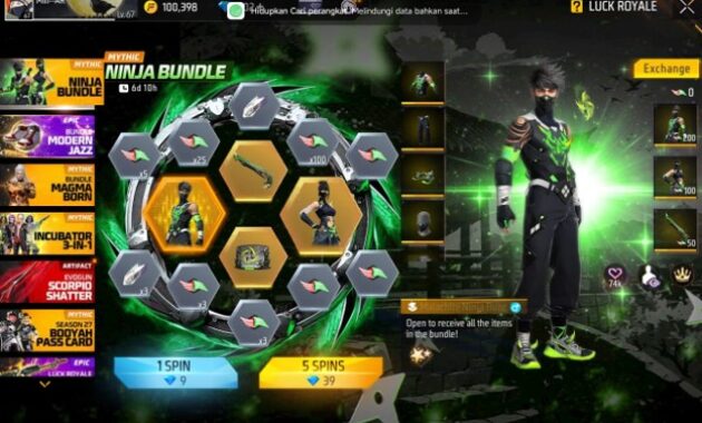 Gambar 1. Voucher Free Fire untuk top up diamond